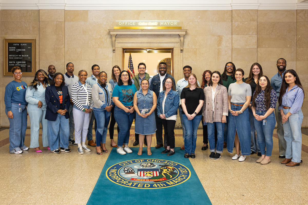 Photo of staff wearing denim